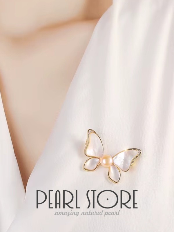 Брошь Pearl Mirage с перламутром и жемчугом