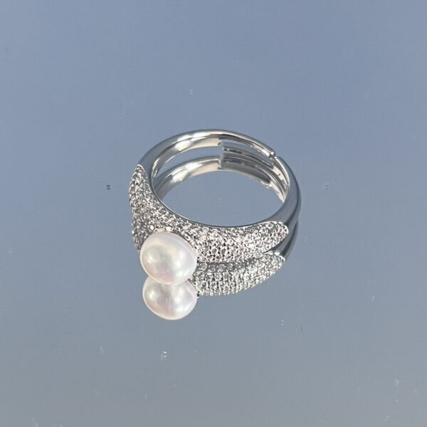 Кольцо Diamond Pearl с алмазной россыпью