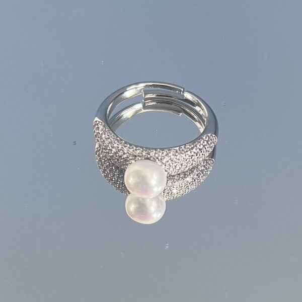 Кольцо Diamond Pearl с алмазной россыпью