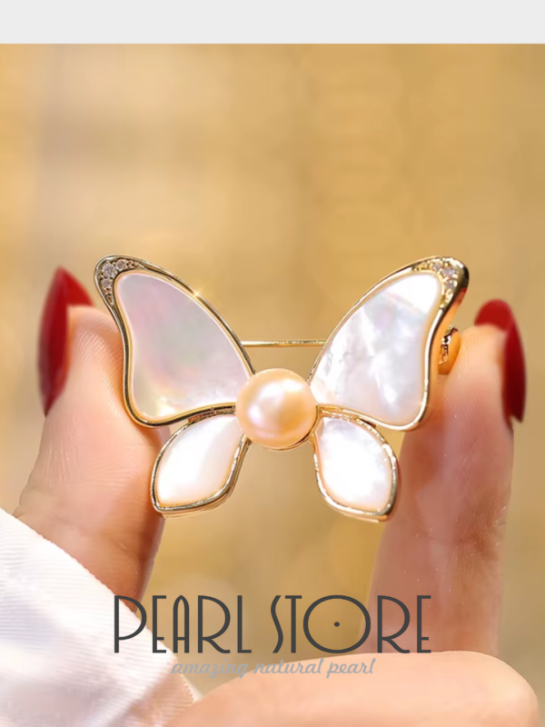 Брошь Pearl Mirage с перламутром и жемчугом