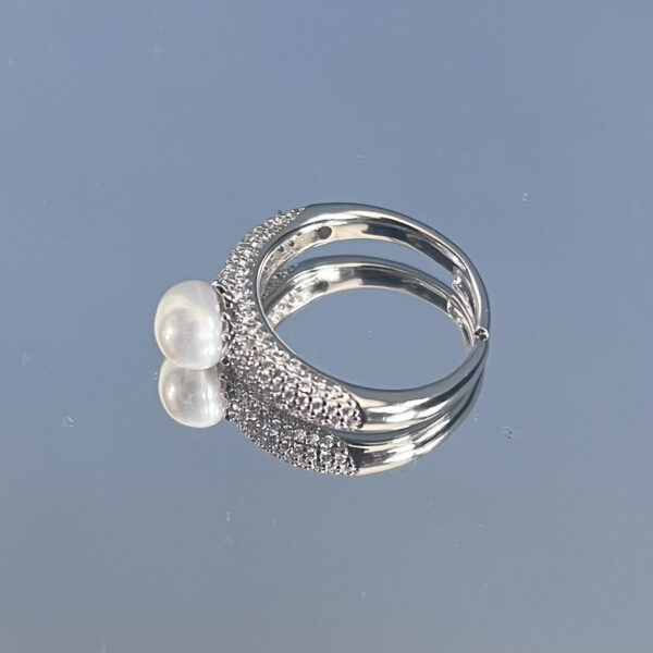 Кольцо Diamond Pearl с алмазной россыпью