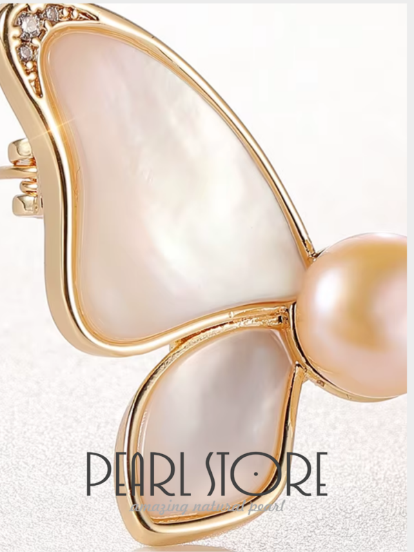 Брошь Pearl Mirage с перламутром и жемчугом