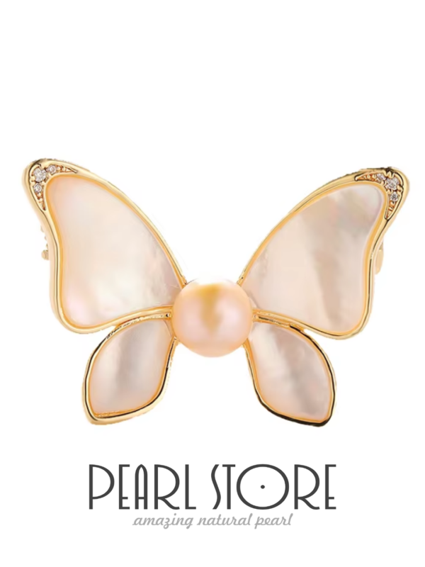 Брошь Pearl Mirage с перламутром и жемчугом