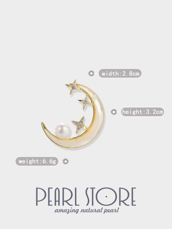 Брошь Moonlight Symphony с перламутром и жемчугом