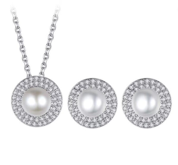 Изящный комплект Pearl Aura с белым жемчугом