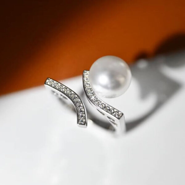 Кольцо Brücke White Pearl— серия Bauhaus