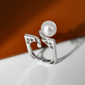 Кольцо Brücke White Pearl— серия Bauhaus