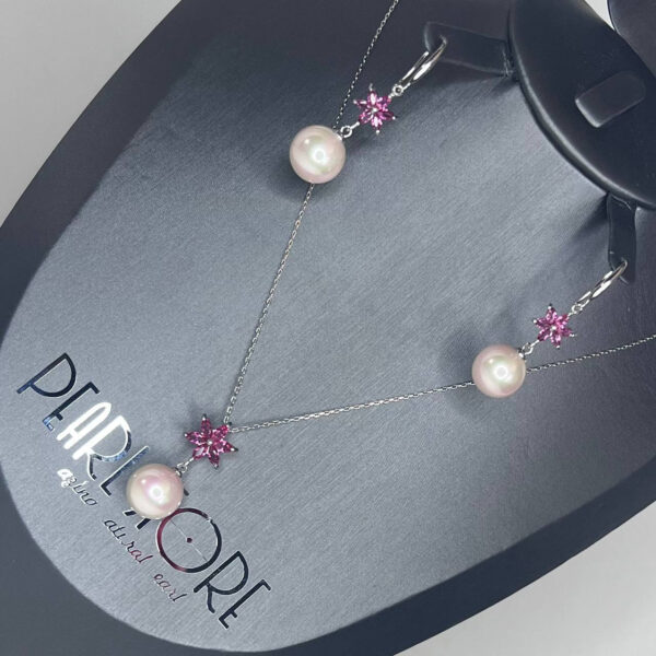 Серьги Pearl Germini с бледно розовыми Shell Pearl