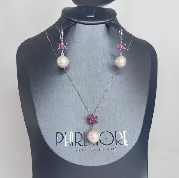 Серьги Pearl Germini с бледно розовыми Shell Pearl