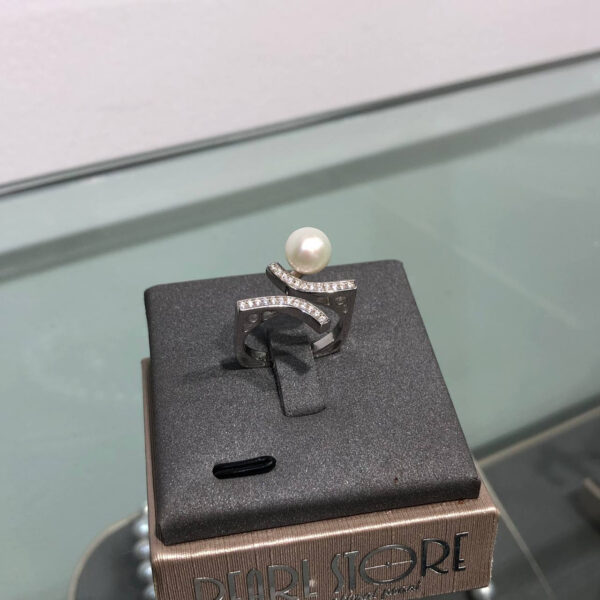 Кольцо Brücke White Pearl— серия Bauhaus
