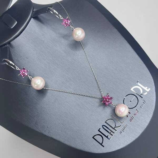 Серьги Pearl Germini с бледно розовыми Shell Pearl